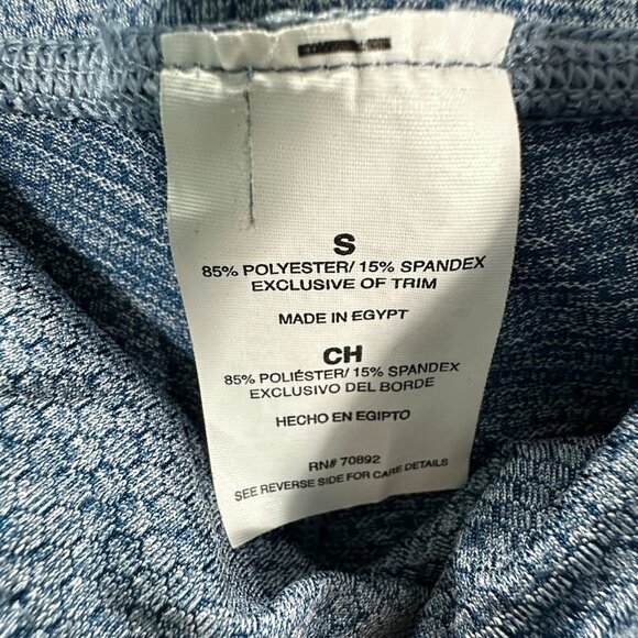 Layer 8 Compression Pants Womens Small Blue Stretch Print Waistband Pocket Run - Picture 7 of 8